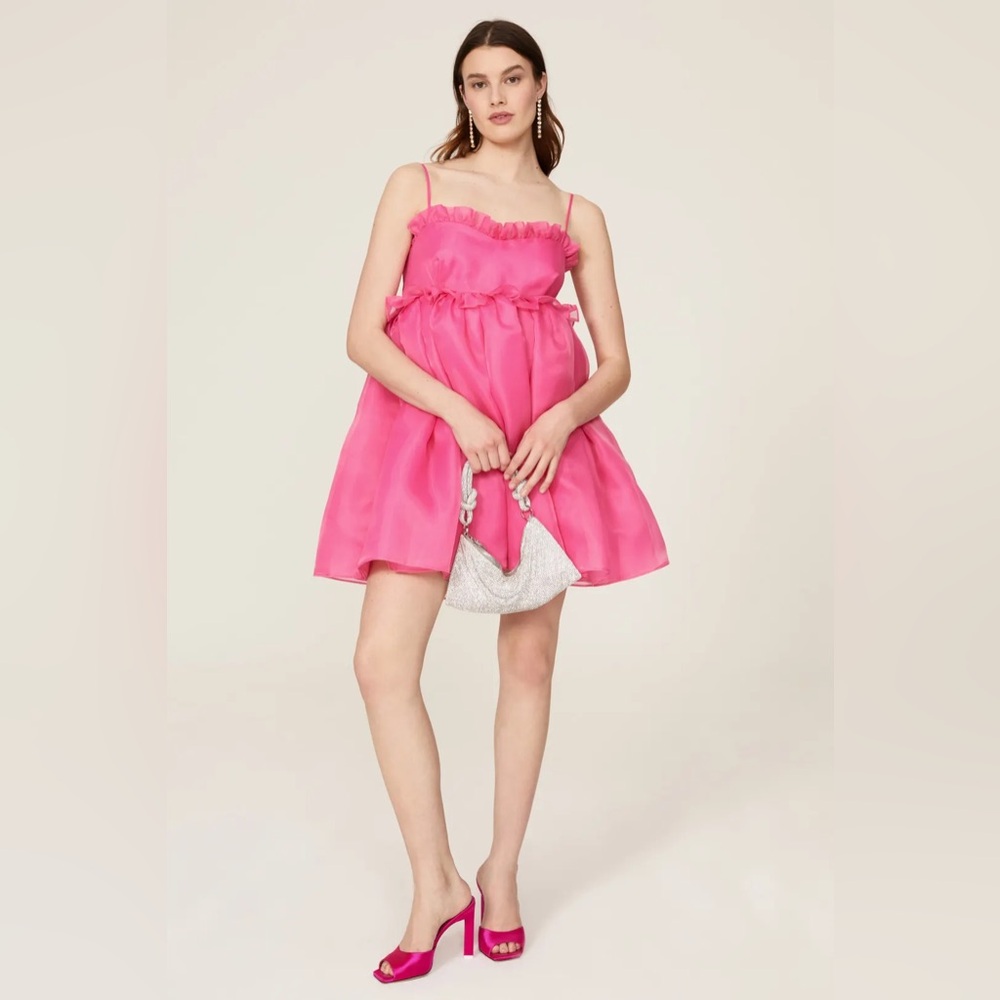 Selkie Rosebud Mini Dress Pink Size Medium - Picture 8 of 10
